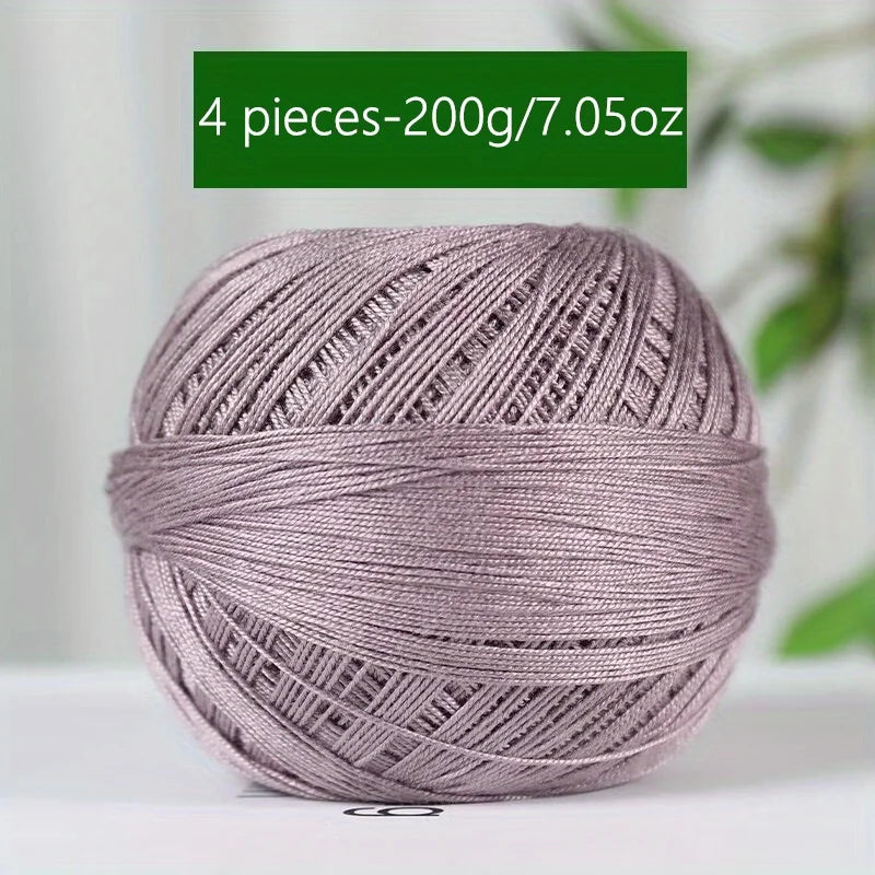 Mercerized Cotton Lace Yarn – Soft, Smooth & Ideal for Summer Knitting