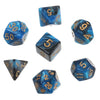 7-Piece Polyhedral Dice Set with Dual-Color Design for RPG and Tabletop Games