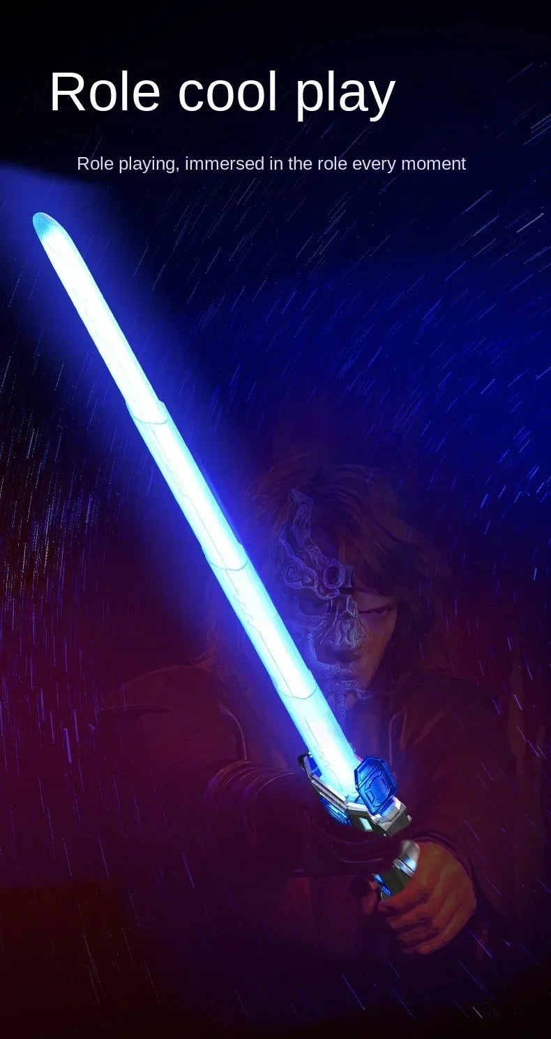 Telescopic Glow Sword with Music & Rotating Lights