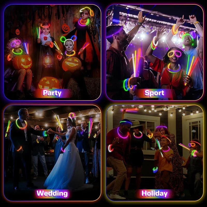 Multicolor Glow Sticks for Parties and Events