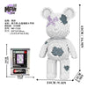 43cm Creative Bear Building Blocks – Candy Color Fluid Art Model for Adults