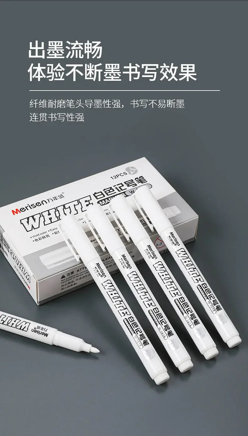 White Oily Marker Pens for DIY Art & Craft Projects