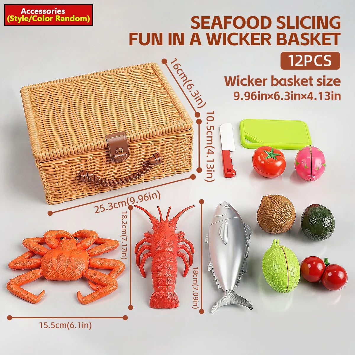 3D DIY Food Play Kit with Lobster, Crab, Fish & More
