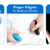 Blue and black spike roller fidget toys used for stress relief and pain stimulation