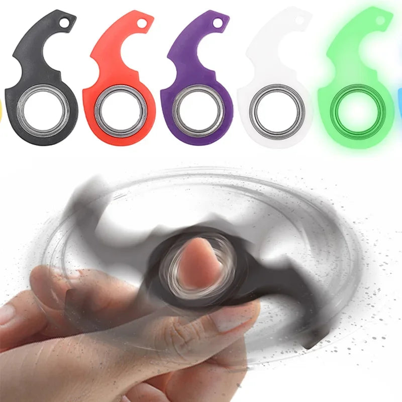 Metal Fidget Spinner Keychain for Stress Relief and Focus