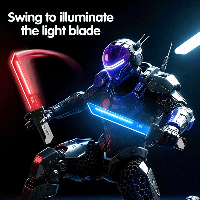 2-in-1 Lightsaber Toy with Twin Red & Blue Blades