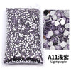 Bag of light purple flat-back resin rhinestones for DIY craft and nail art