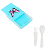 A light blue diamond painting storage organizer box with a butterfly design and a white plastic tool set.
