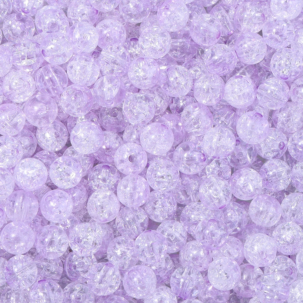 Colorful Cracked Acrylic Beads for Jewelry Making