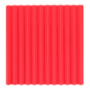 Red acoustic foam panels with a ribbed texture for soundproofing and noise reduction