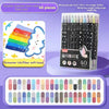 A set of 40 double-headed two-color flash pens with a metallic glitter finish and a silicone soft head.