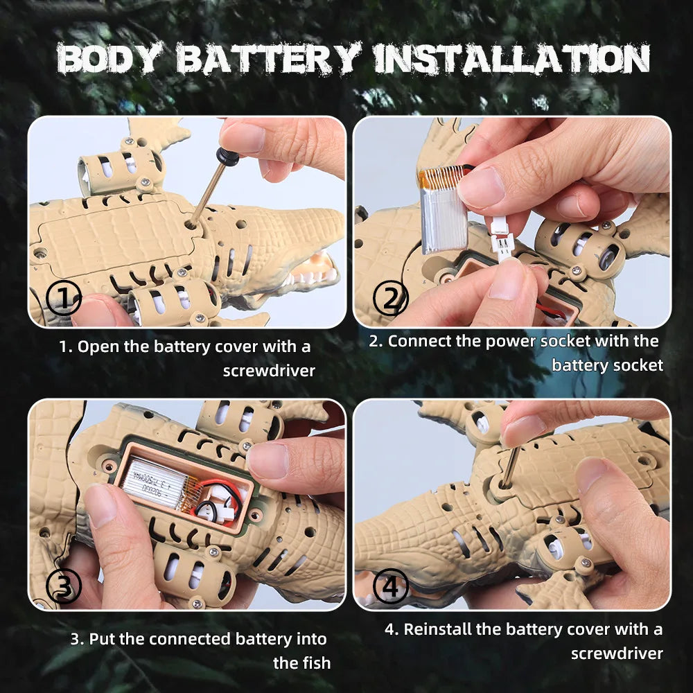 Realistic Remote Control Crocodile for Pool and Lake Play