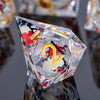 Liquid Core Glow D&D Dice Set with Sharp Edges