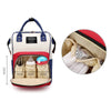 Canvas Baby Diaper Bag with Thermal Bottle Pockets & Hanging Design