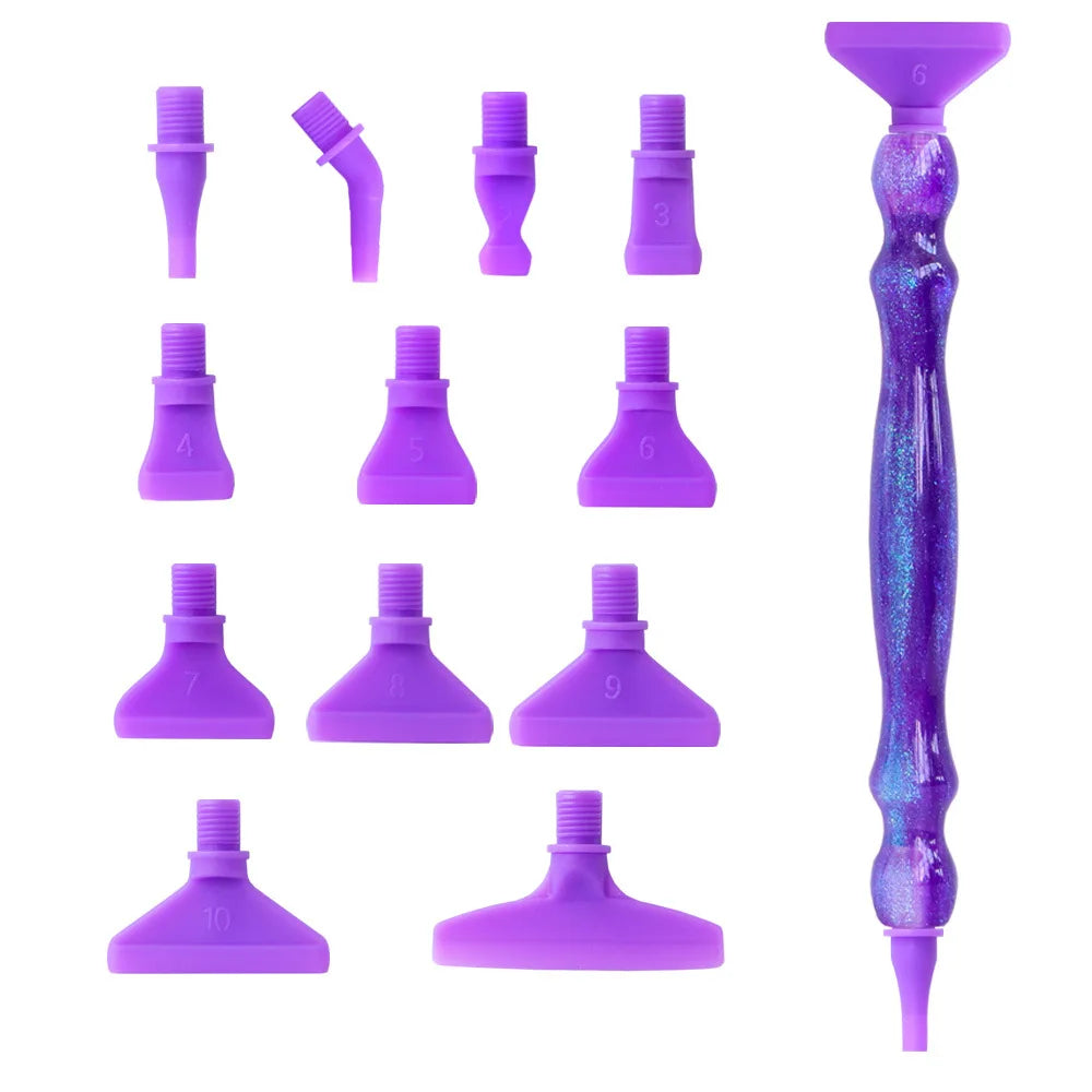 5D Diamond Painting Pen Tool Set with Interchangeable Tips and Wax