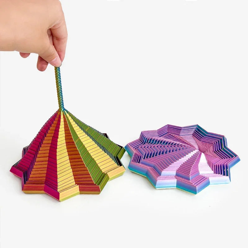 Optical Illusion Fidget Star – 3D Hexagon Spinner for Stress Relief