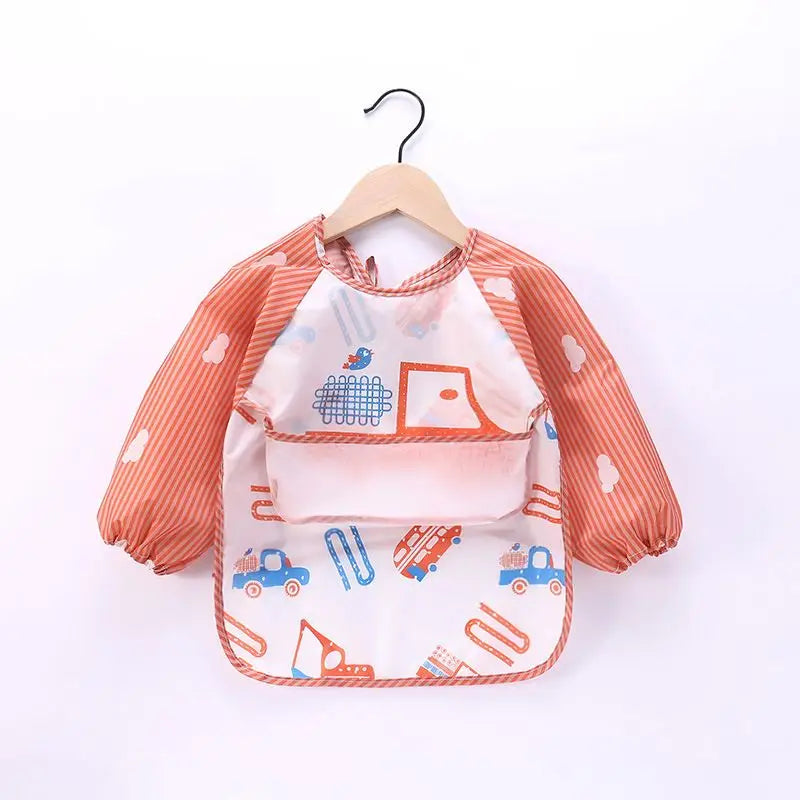 Waterproof Long Sleeve Baby Bib with Full Sleeve Protection