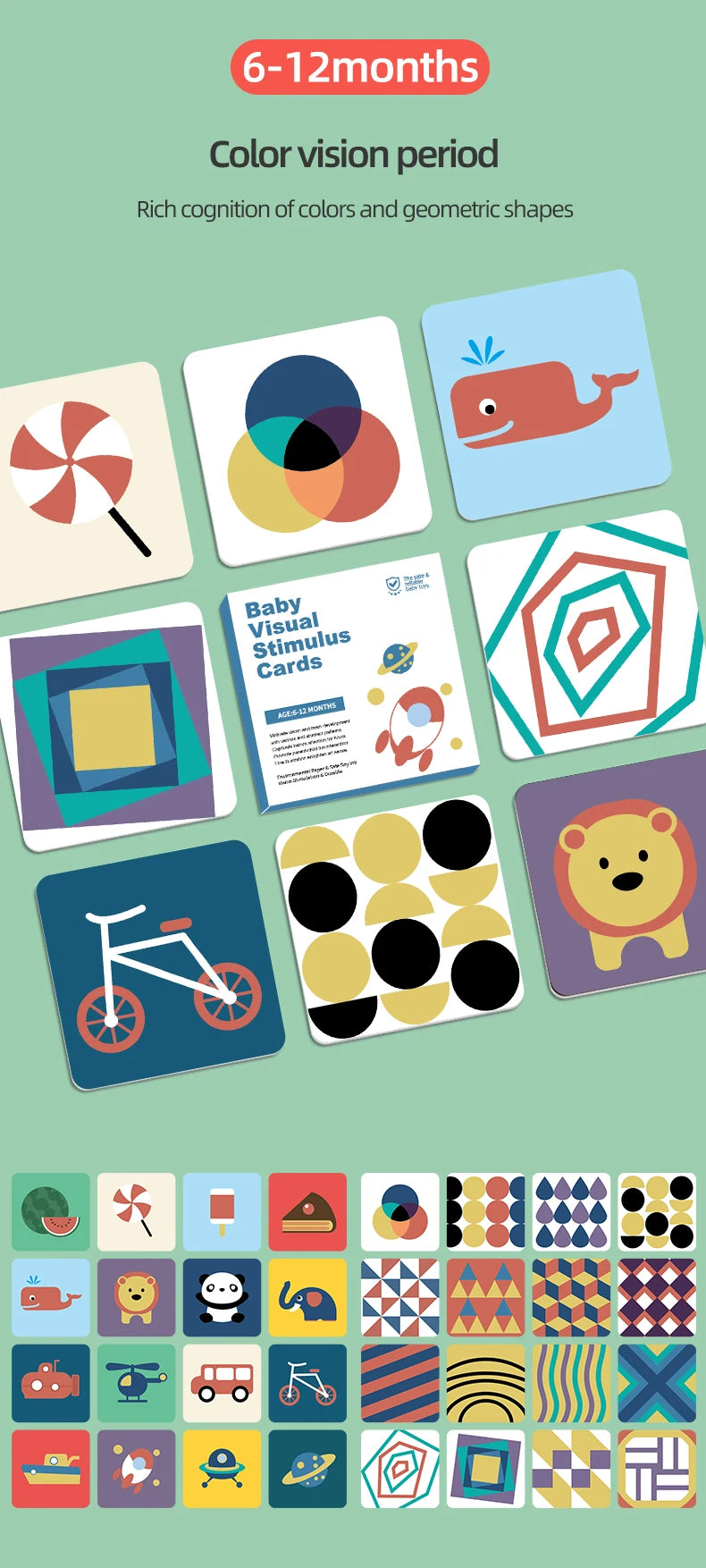 High-Contrast Baby Flash Cards for Visual Development