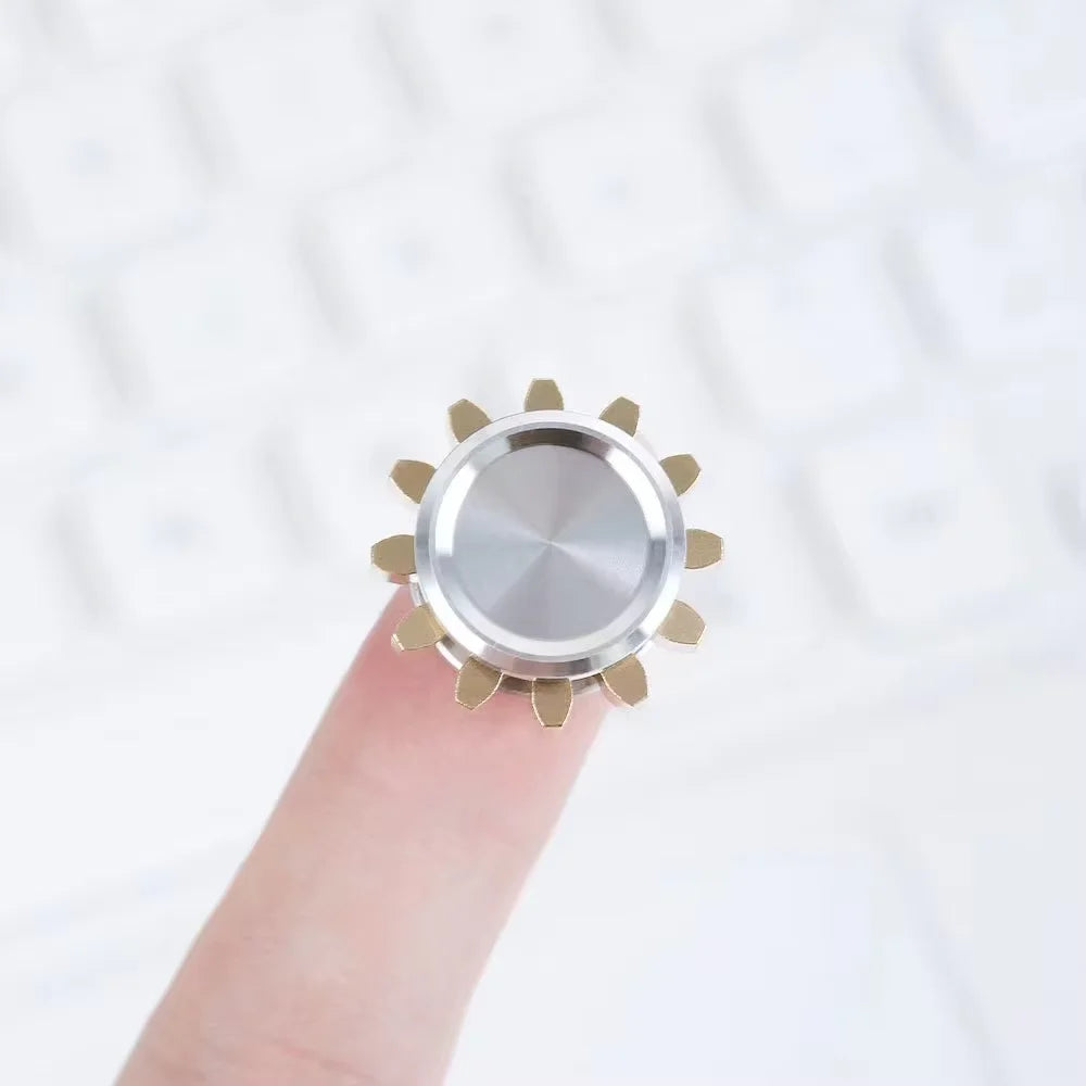 Mini Metal Gear Fidget Spinner for Stress Relief and Focus