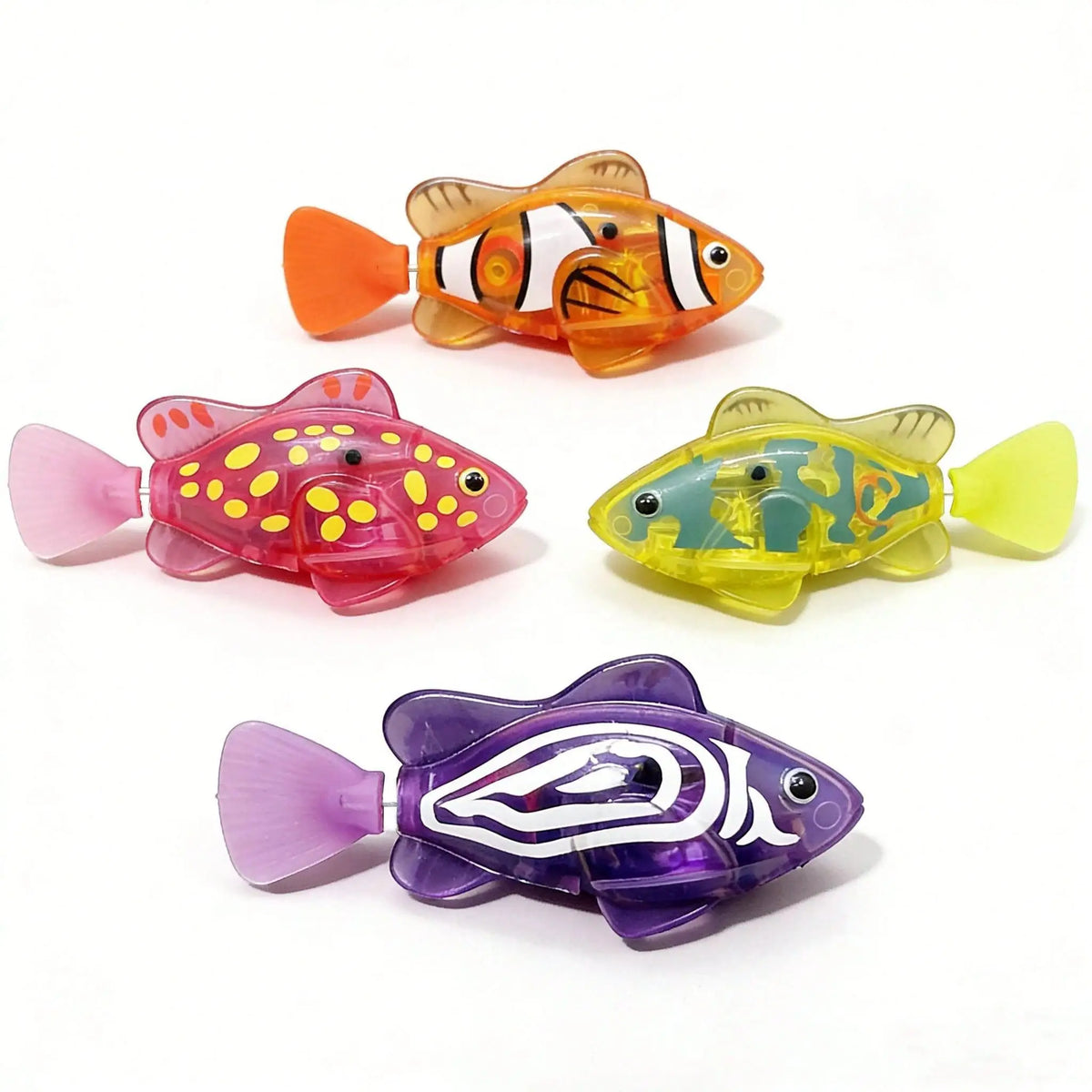 Glowing Robotic Fish Toy with Water-Activated Swimming