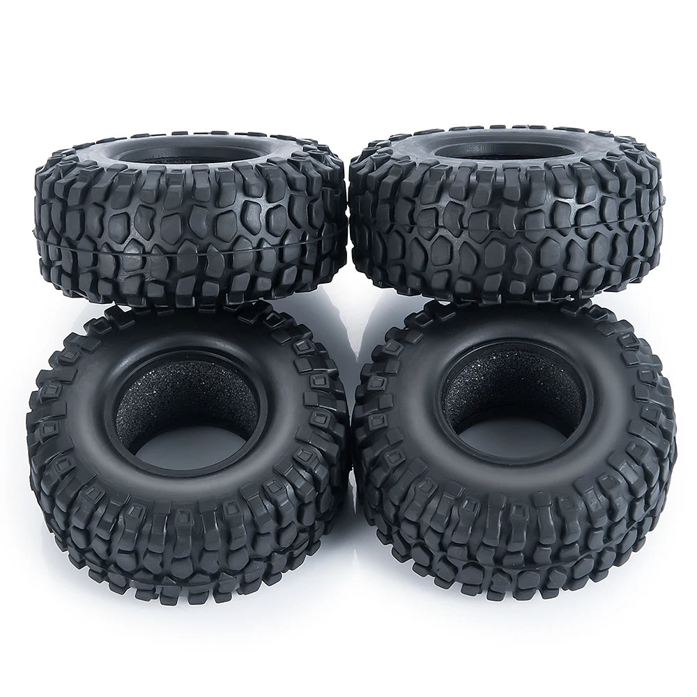 1.0" Mud Terrain Tires for 1/18 & 1/24 RC Crawlers (4-Pack)