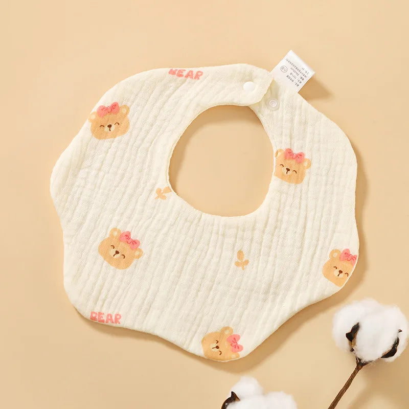 6-Layer Cotton Gauze Baby Bibs (3-Pack)