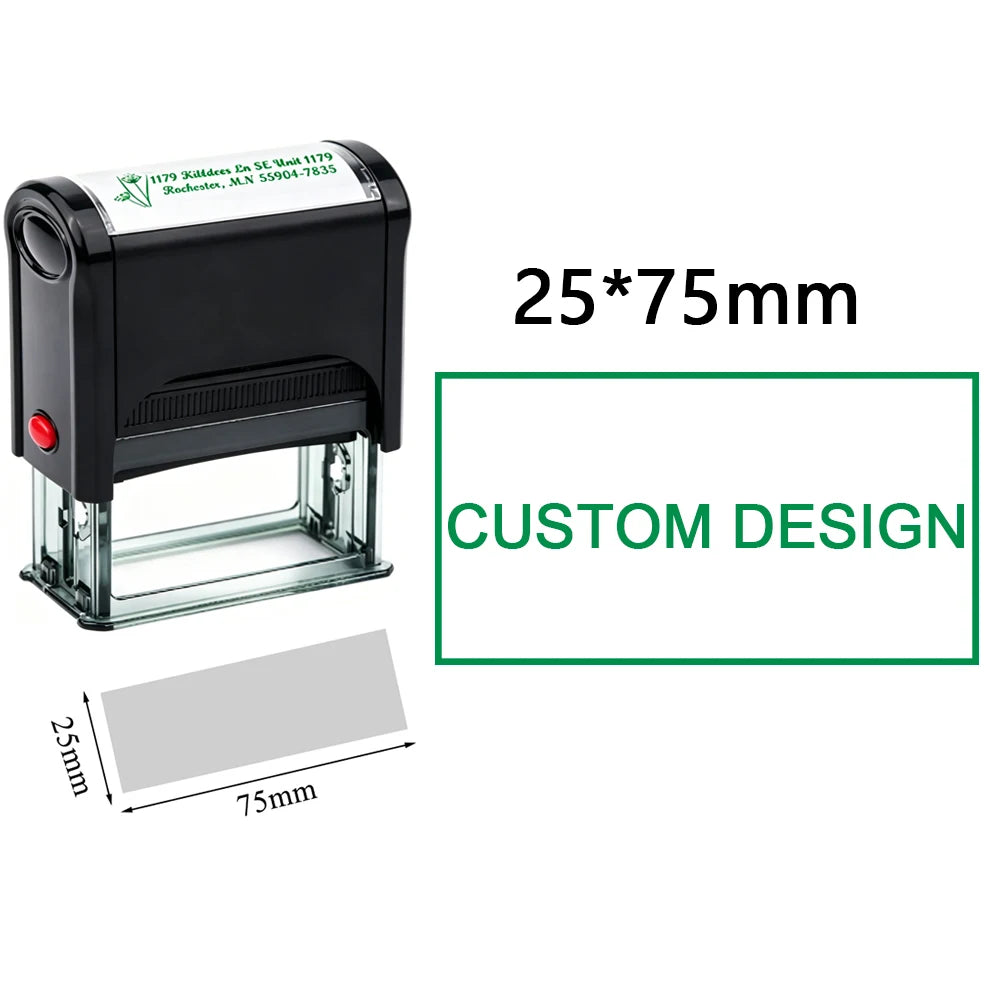 Customizable Self-Inking Rubber Stamp