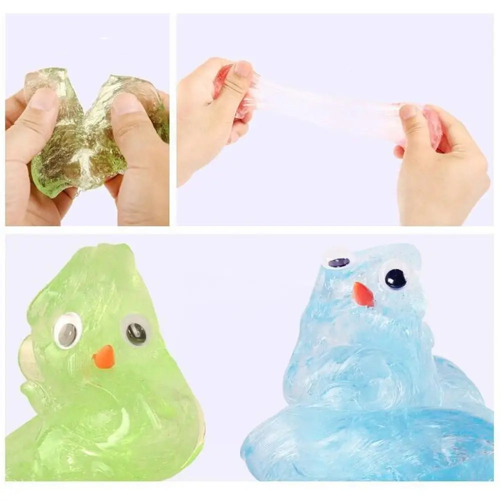 Crystal Clear Sensory Putty with Tin – Stress Relief & Bouncing Toy