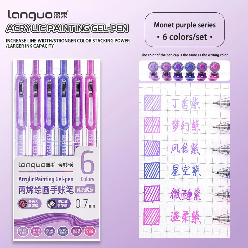 12 Color Acrylic Gel Pen Set