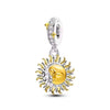 925 silver charm bracelet featuring pendants of an elephant, key, butterfly, and heart.