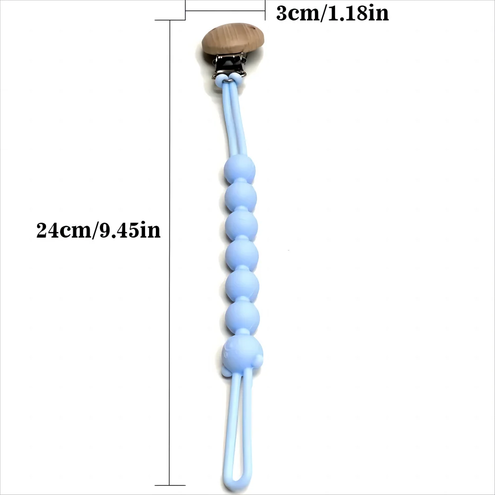 Baby Pacifier Clip with Silicone Teething Beads