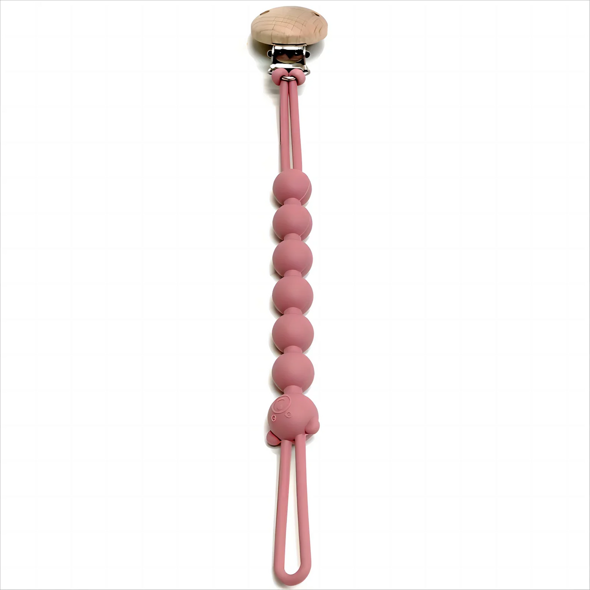 Baby Pacifier Clip with Silicone Teething Beads