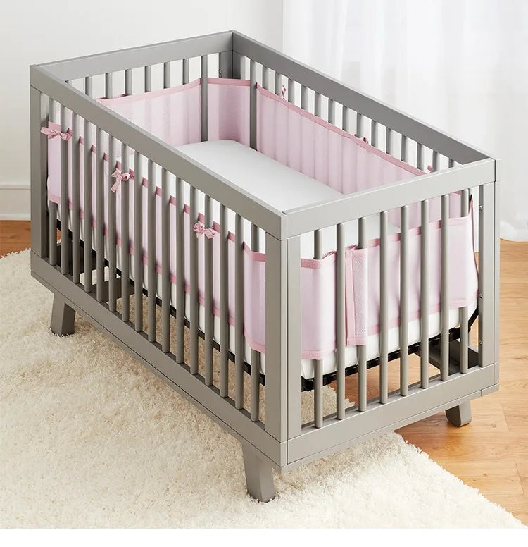 Breathable 4-Sided Crib Bumper Set for Infant Safety