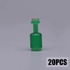 A single green plastic building block treasure chest component with a cylindrical top.