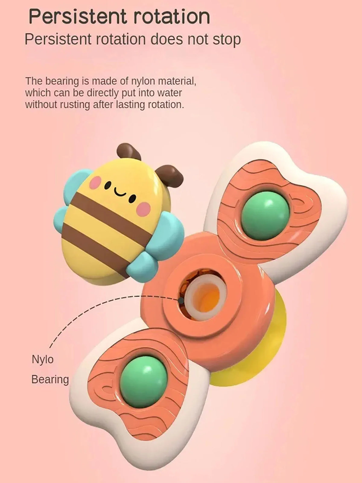 Insect-Themed Suction Cup Bath Toys for Toddlers