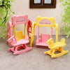 Miniature Dollhouse Furniture Set with Cradle, Piano & Table