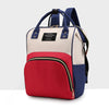 Canvas Baby Diaper Bag with Thermal Bottle Pockets & Hanging Design