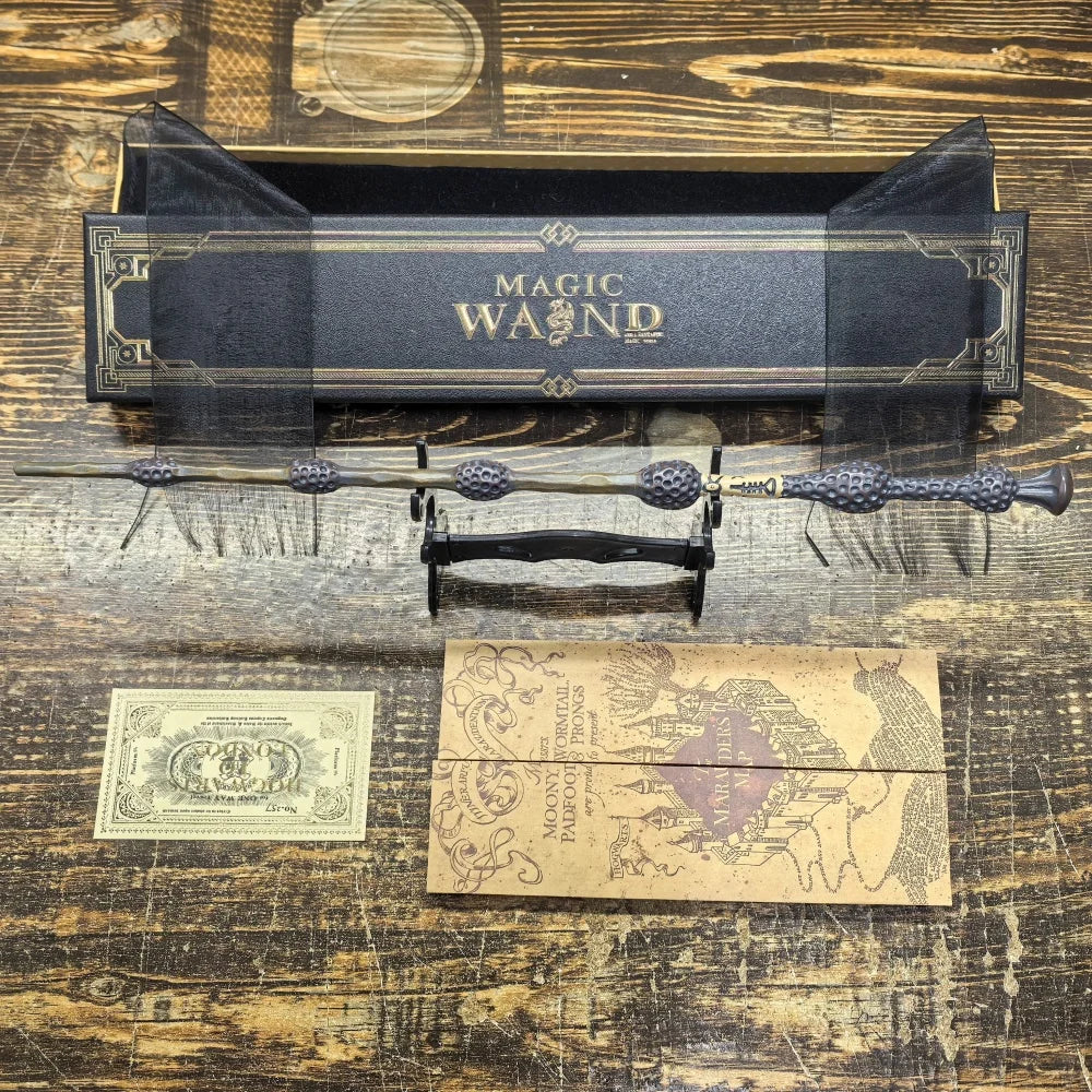 Anime-Inspired Magic Wand with Metal Core and Display Box