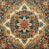 A detailed diamond painting featuring a colorful mandala abstract design with intricate patterns.