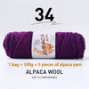 Luxurious Alpaca Wool Blend Yarn — 500g Thick Knitting Yarn