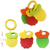 Fruit-Shaped Silicone Teether and Rattle for Babies