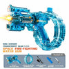 Transparent blue Z-lock ring version of a Space Fire-Fighting Water Gun with sensor lights and accessories