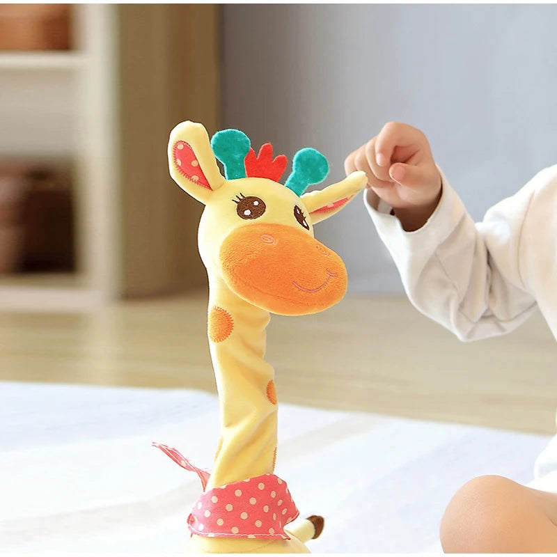 Interactive Singing and Dancing Giraffe Plush Toy with Music