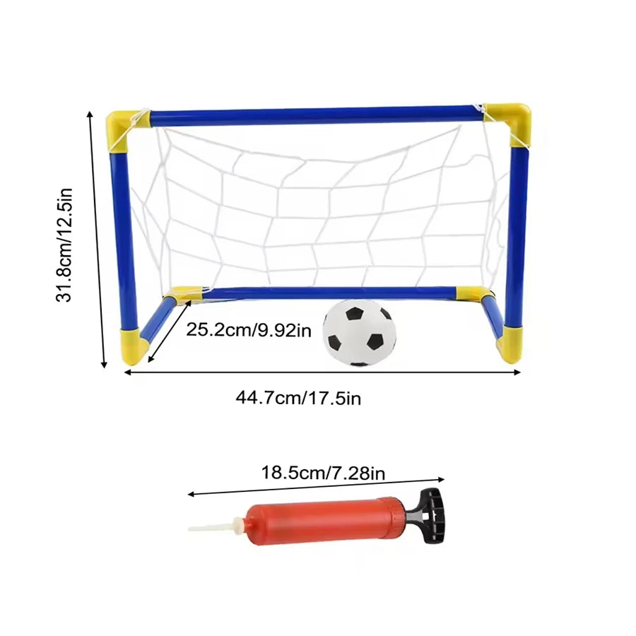 Portable Foldable Soccer Goal Set with Ball and Pump