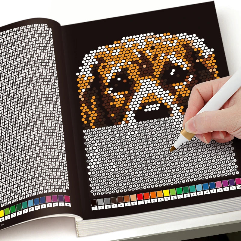 Mosaic Pixel Art Coloring Book for Adults – Stress-Relieving Mystery Scenes