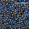 A close-up view of 340 golden gradient glass beads for DIY jewelry making