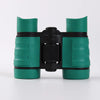 A pair of green and black binoculars designed for birdwatching and outdoor adventures.