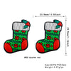 Scarlet red festive Christmas silicone beads shaped like socks for jewelry making