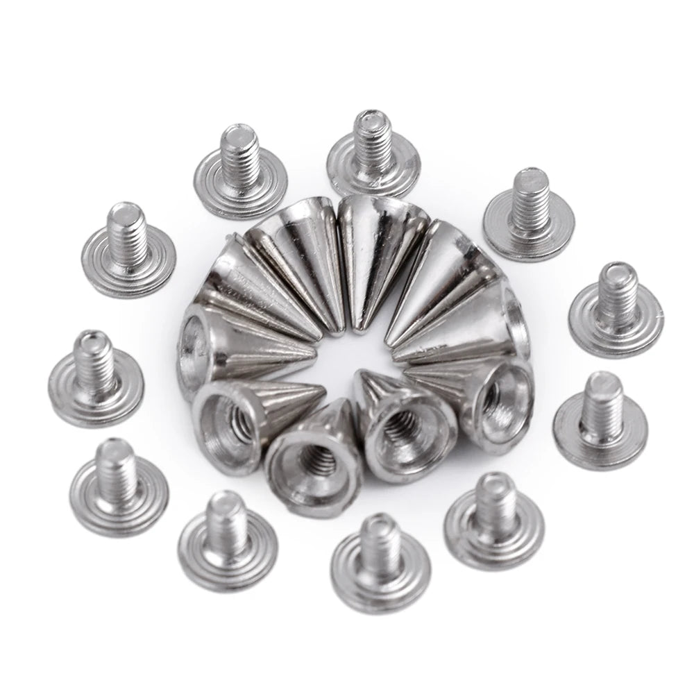 Cone Stud Rivets with Screw Backs for DIY Leather, Clothing & Accessories