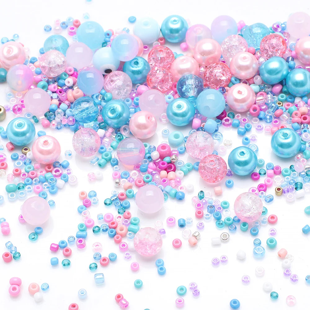 Mixed Color Czech Glass Seed Beads for Jewelry Making – Round Spacer Beads Assortment
